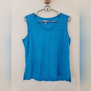 Vera Wang Blue Tank Top Large